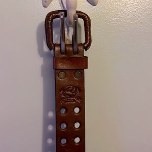 Brown leather belt